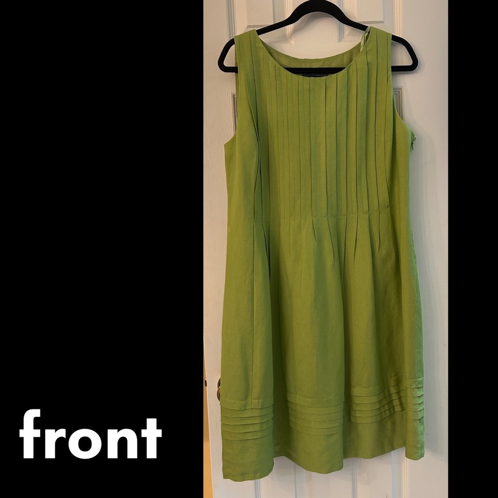 Jessica Howard Green Pleated Midi Dress